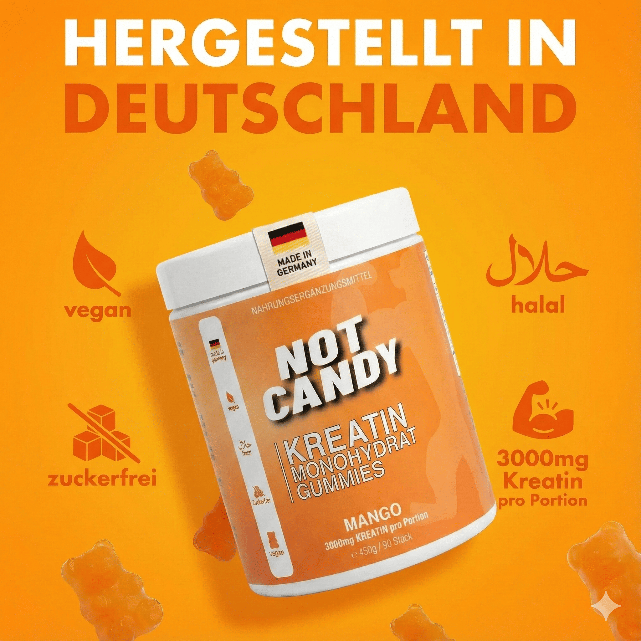 Kreatin Gummies Mango 90 Stück